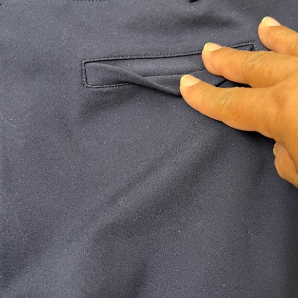 Betabrand Straight-Leg Classic Dress Pant Yoga Pants in Navy Blue - Picture 10 of 12